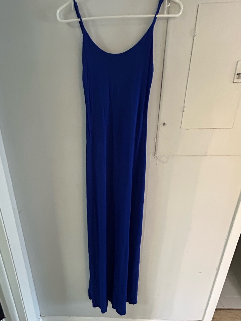 Simple Royal Blue Slip Maxi Dress
